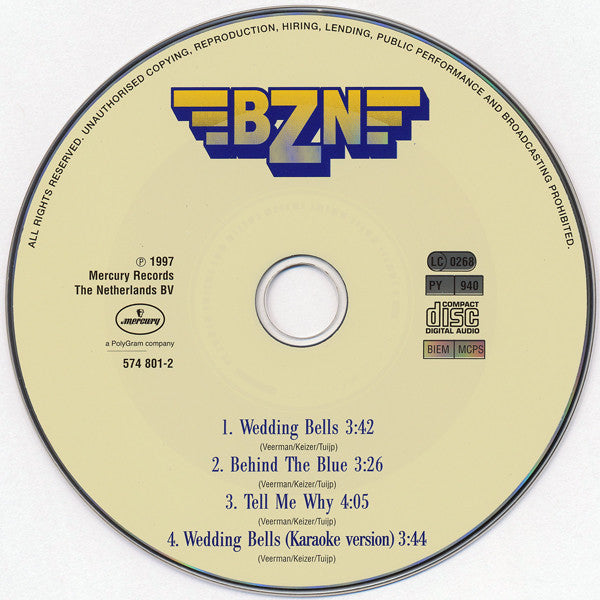 BZN : Wedding Bells (CD, Maxi)