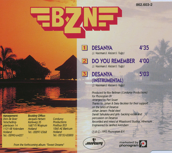 BZN : Desanya (CD, Maxi)