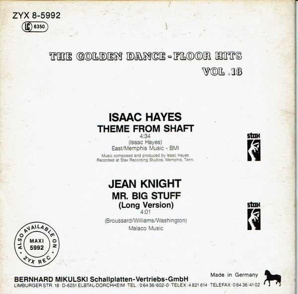 Isaac Hayes / Jean Knight : The Golden Dance-Floor Hits Vol. 18 (CD, Maxi, Car)