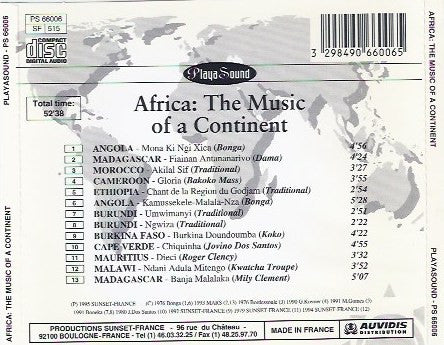Various : Africa: The Music Of A Continent (CD, Album, Comp)