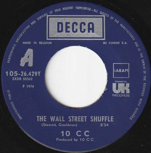10 CC* : The Wall Street Shuffle (7", Single)