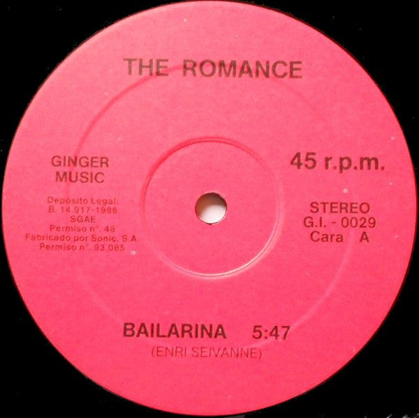 The Romance (3) : Bailarina (12", Maxi)