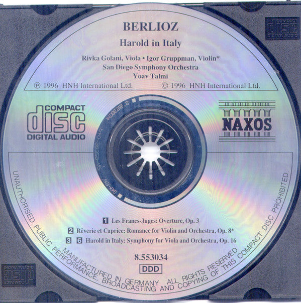 Hector Berlioz, Rivka Golani, Igor Gruppman, San Diego Symphony, Yoav Talmi : Harold In Italy / Les Francs-Juges / Rêverie et Caprice (CD, Album)
