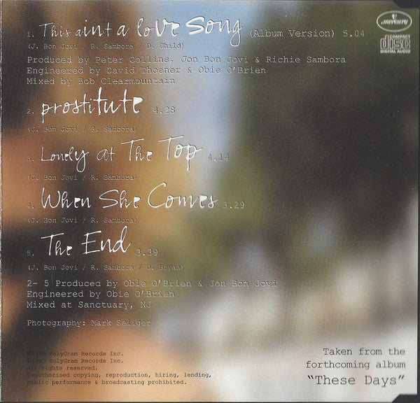 Bon Jovi : This Ain't A Love Song (CD, Maxi)