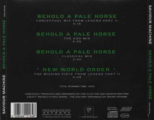 Saviour Machine : Behold A Pale Horse (CD, EP)