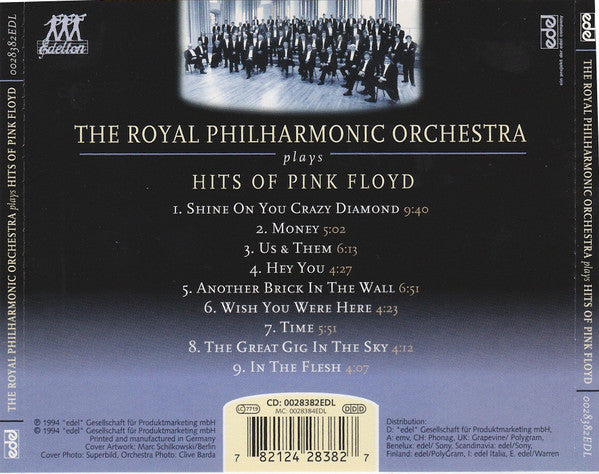 Royal Philharmonic Orchestra : Plays Hits Of Pink Floyd (CD)