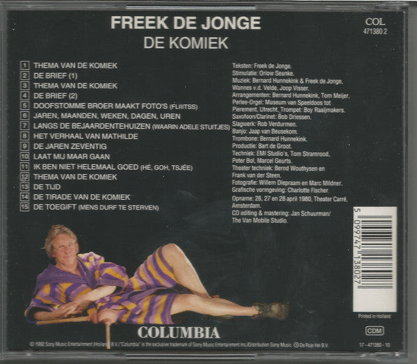 Freek De Jonge : De Komiek (CD, Album, RE)