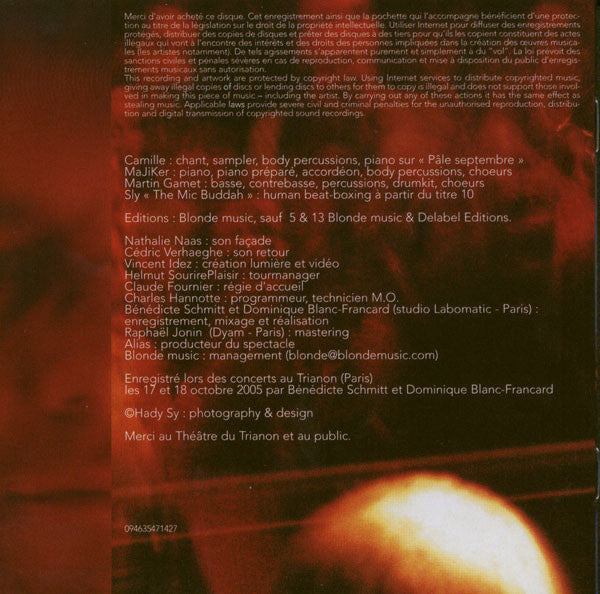 Camille : Live Au Trianon (CD, Album, Copy Prot.)