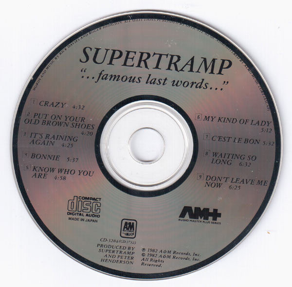 Supertramp : "...Famous Last Words..." (CD, Album)