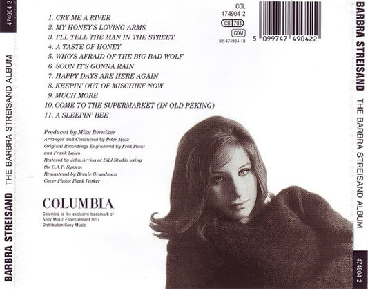 Barbra Streisand : The Barbra Streisand Album (CD, Album, RE)