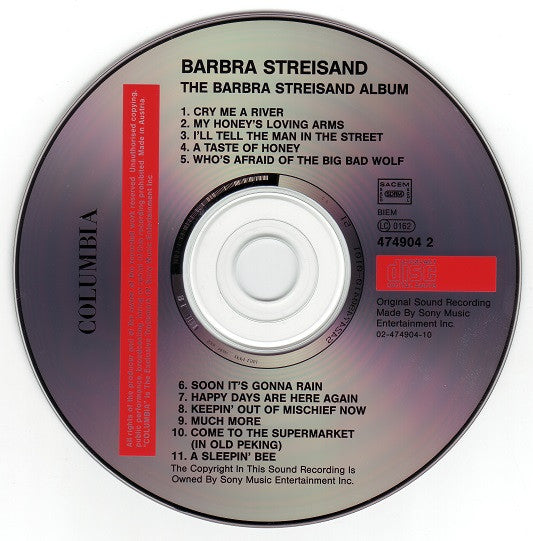 Barbra Streisand : The Barbra Streisand Album (CD, Album, RE)