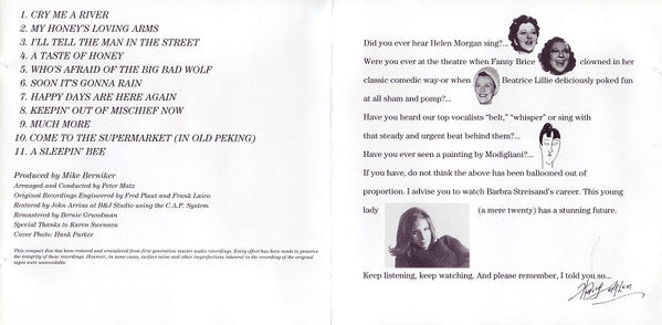 Barbra Streisand : The Barbra Streisand Album (CD, Album, RE)