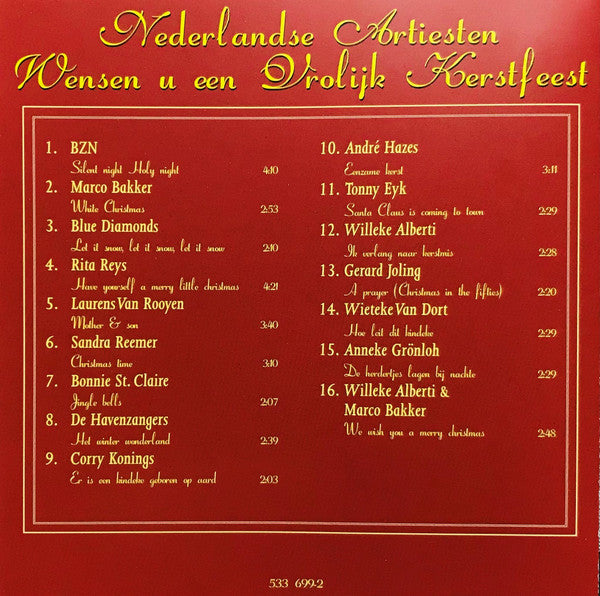 Various : Nederlandse Artiesten Wensen U Een Vrolijk Kerstfeest (CD, Comp)