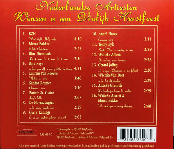 Various : Nederlandse Artiesten Wensen U Een Vrolijk Kerstfeest (CD, Comp)