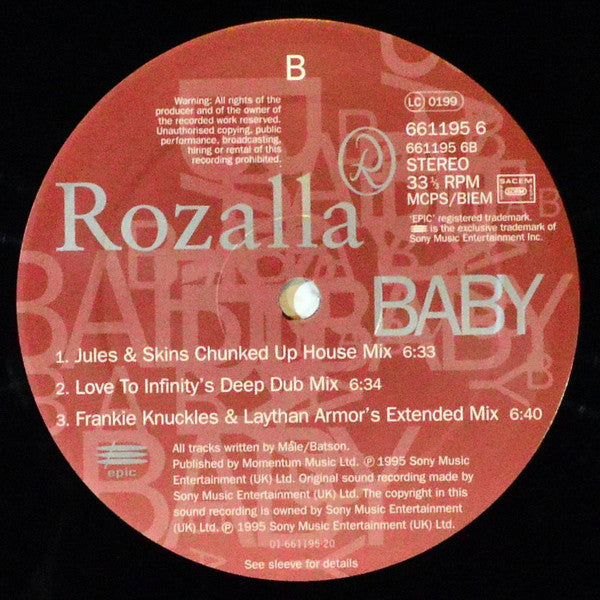 Rozalla : Baby (12")
