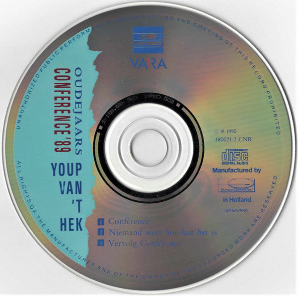Youp van 't Hek : Oudejaars Conférence'89 (CD, Album)