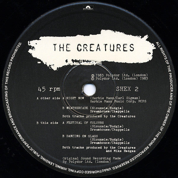 The Creatures : Right Now (12", Single)
