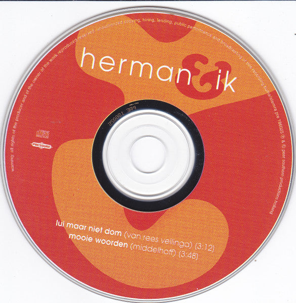 Herman & Ik : Lui Maar Niet Dom (CD, Single)