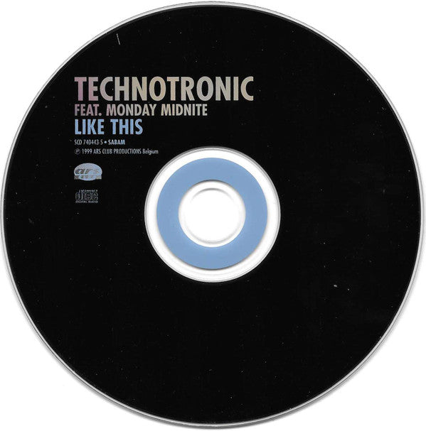 Technotronic Feat. Monday Midnite : Like This (CD, Single, Car)