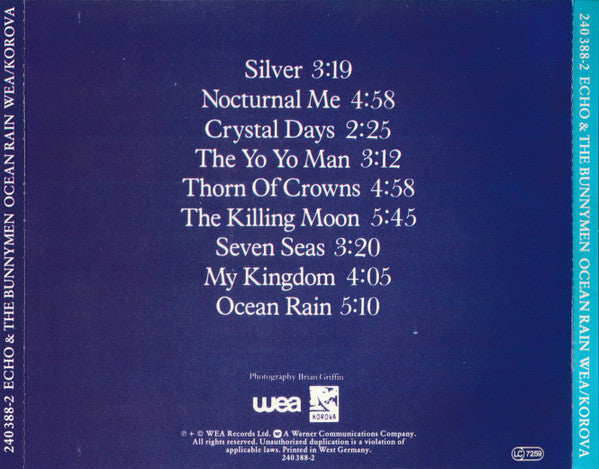 Echo & The Bunnymen : Ocean Rain (CD, Album, RE, Tar)