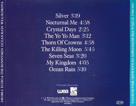 Echo & The Bunnymen : Ocean Rain (CD, Album, RE, Tar)