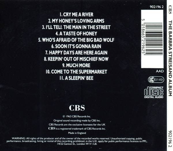 Barbra Streisand : The Barbra Streisand Album (CD, Album)