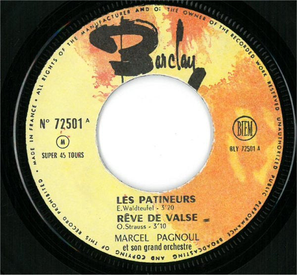 Marcel Pagnoul Et Son Orchestre : 3 - Les Patineurs (7", EP)