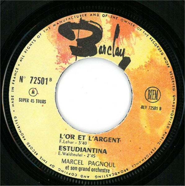 Marcel Pagnoul Et Son Orchestre : 3 - Les Patineurs (7", EP)