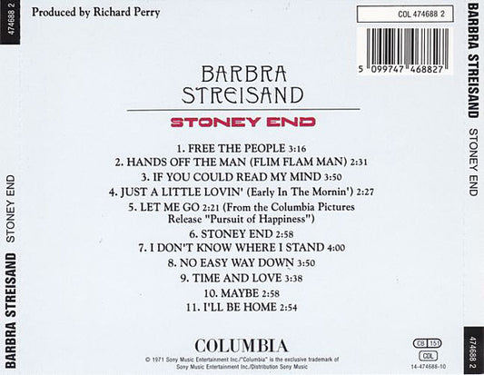 Barbra Streisand : Stoney End (CD, Album, RM)