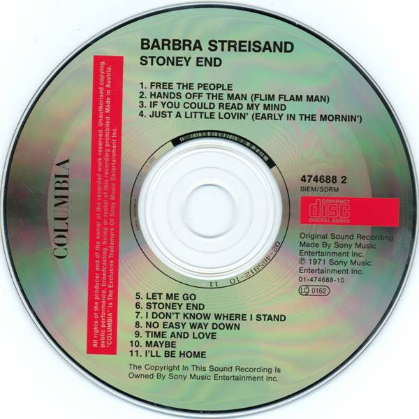 Barbra Streisand : Stoney End (CD, Album, RM)