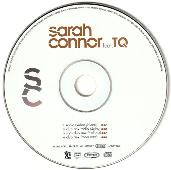 Sarah Connor Feat. TQ : Let's Get Back To Bed - Boy! (CD, Maxi)