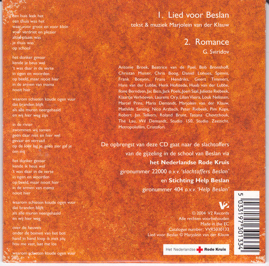 Various : Lied Voor Beslan (CD, Single)