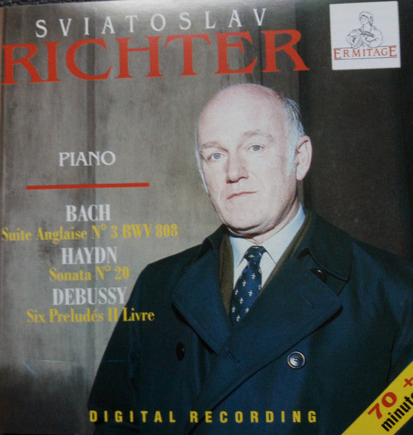 Sviatoslav Richter - Johann Sebastian Bach, Joseph Haydn, Claude Debussy : Suite Anglaise N°3 BWV 808 - Sonata N°20 - Six Preludés II Livre (CD, Comp, RM)