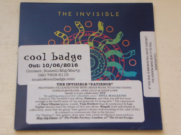The Invisible (2) : Patience (CDr, Album, Num, Promo)