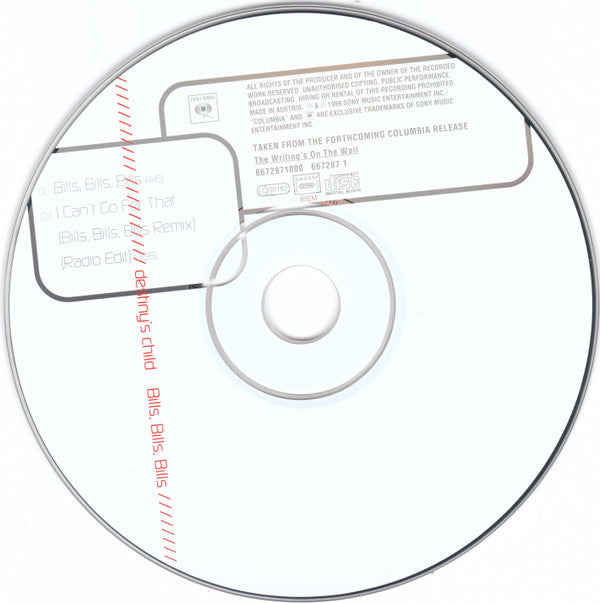 Destiny's Child : Bills, Bills, Bills (CD, Single)