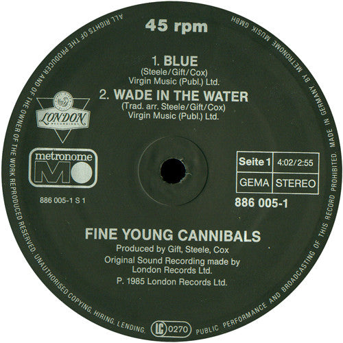 Fine Young Cannibals : Blue (12", Maxi)