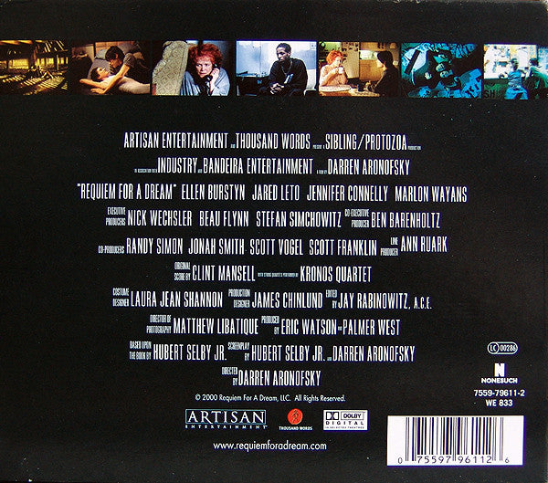 Clint Mansell Featuring Kronos Quartet : Requiem For A Dream (CD, Album, RE, O-C)