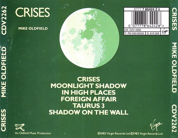 Mike Oldfield : Crises (CD, Album, RE)