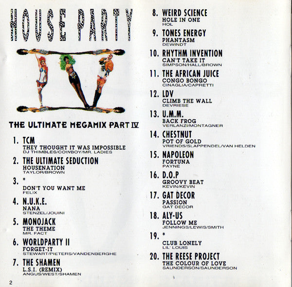 Various : House Party IV (The Ultimate Megamix) (CD, Mixed)