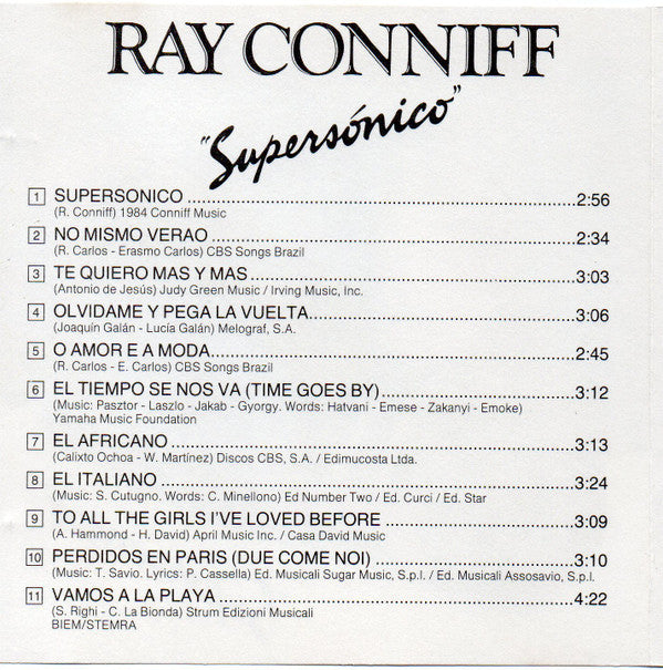 Ray Conniff : Supersónico (CD, Album)