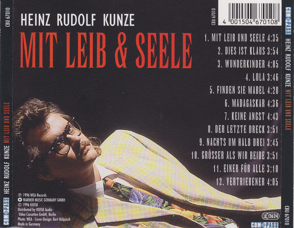 Heinz Rudolf Kunze : Mit Leib Und Seele (CD, Comp)