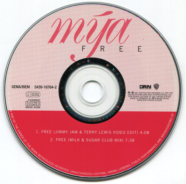 Mya : Free (CD, Single)