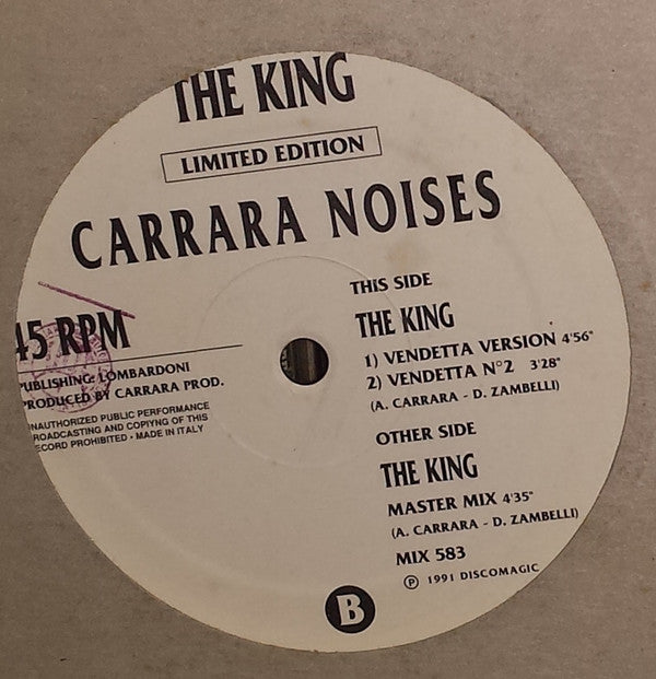 Carraranoises : The King (12", Ltd)