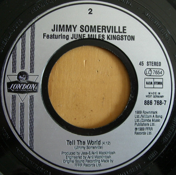 Jimmy Somerville Featuring June Miles-Kingston : Comment Te Dire Adieu (7", Single)