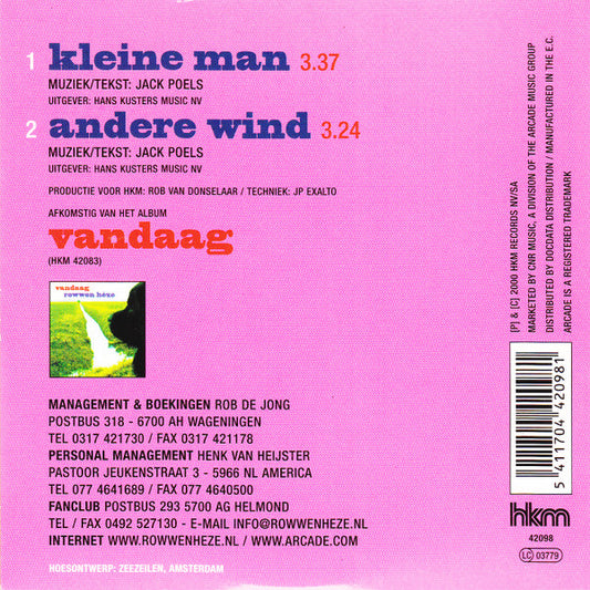 Rowwen Hèze : Kleine Man (CD, Single, Car)