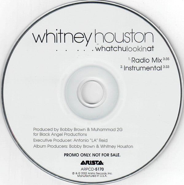 Whitney Houston : Whatchulookinat (CD, Single, Promo)