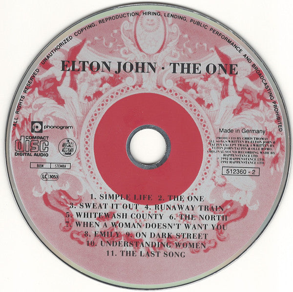 Elton John : The One (CD, Album)