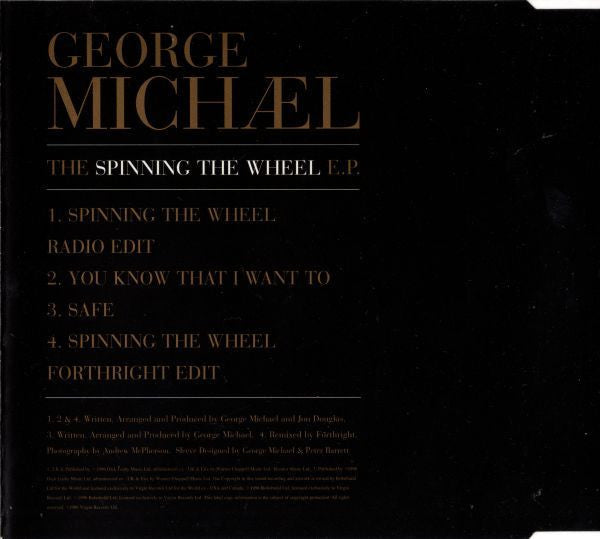 George Michael : The Spinning The Wheel E.P. (CD, EP)