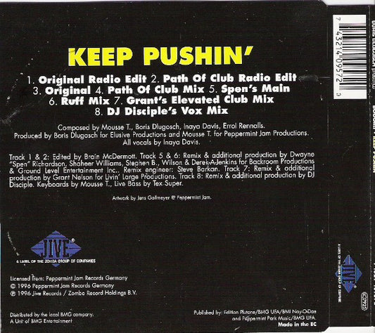 Boris Dlugosch Presents Booom! : Keep Pushin' (The Mixes) (CD, Maxi)