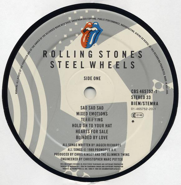 The Rolling Stones : Steel Wheels (LP, Album, 391)